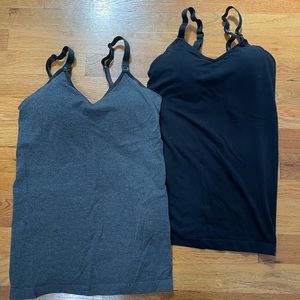 Two Auden nursing tanks